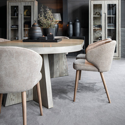 Trent dining table antique Grey Ø130 cm