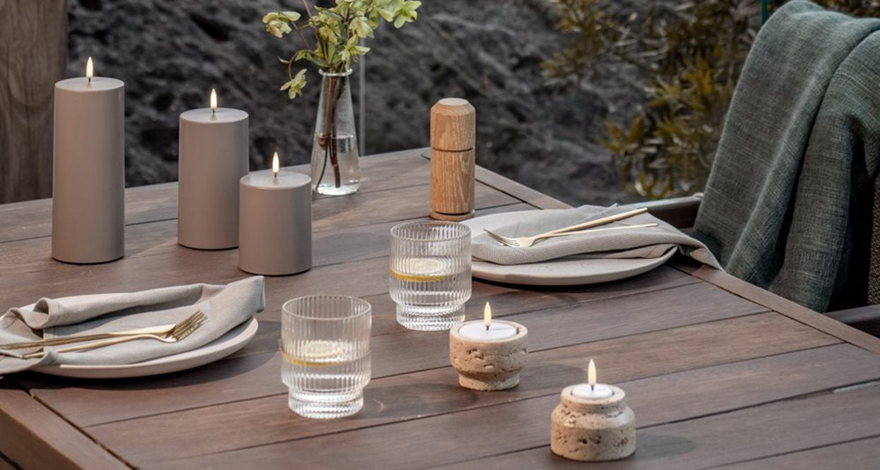 LED Rechargeable Tealights White 3.9x2.3 cm Set/2