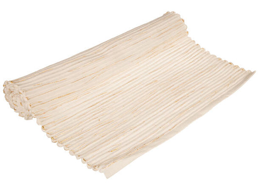 Table runner Madrid white with gold 40x140 cm