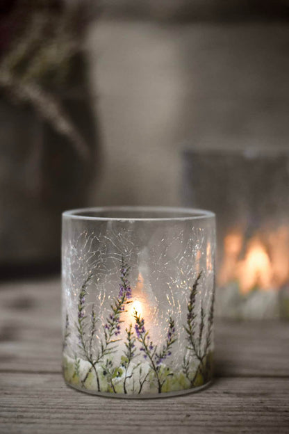 Lysglass frostet lyng 9x10 cm