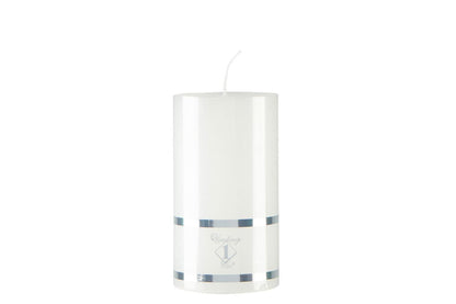 Pillar candle white 7x8.5 cm