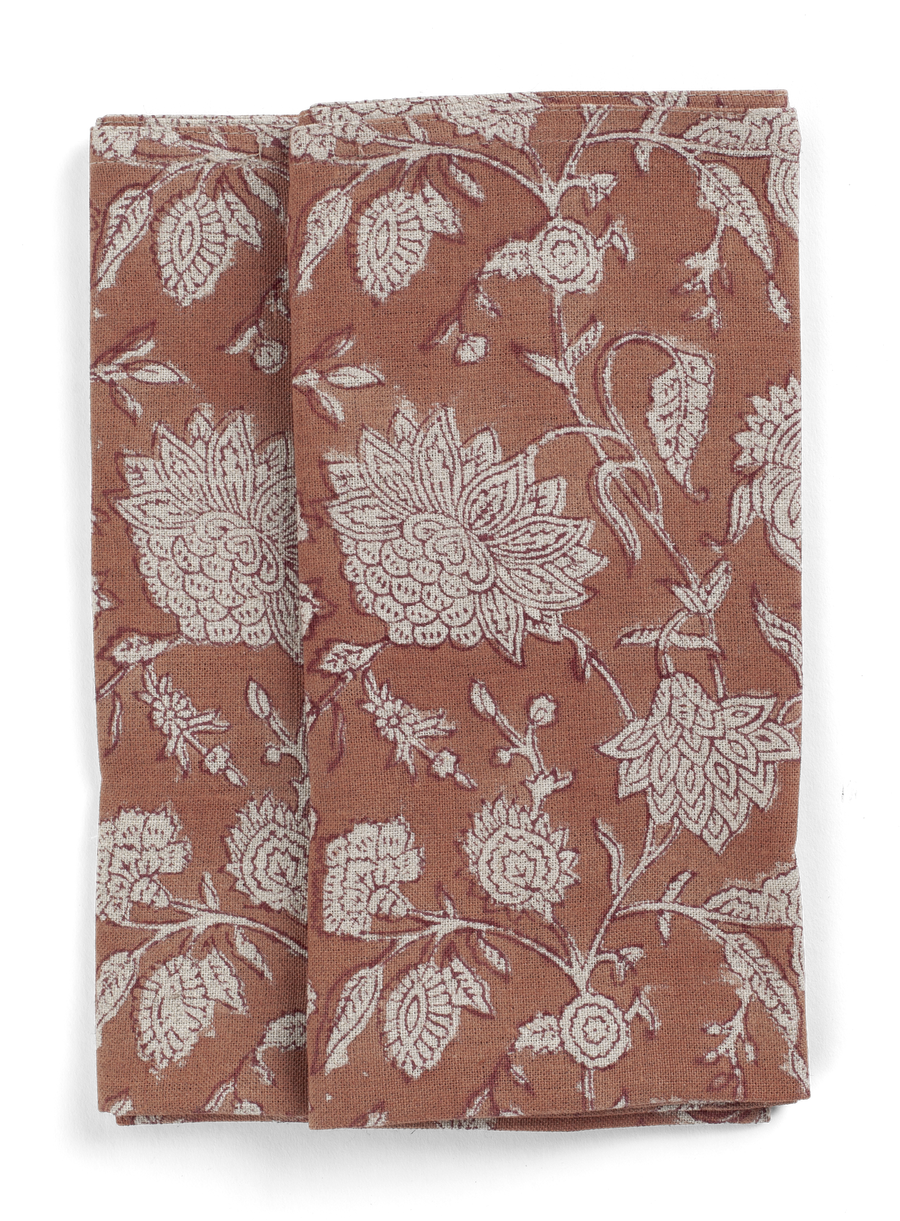 Napkin Indian Rose Terracotta Set of 2