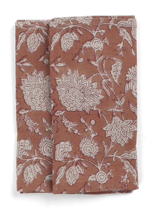 Napkin Indian Rose Terracotta Set of 2