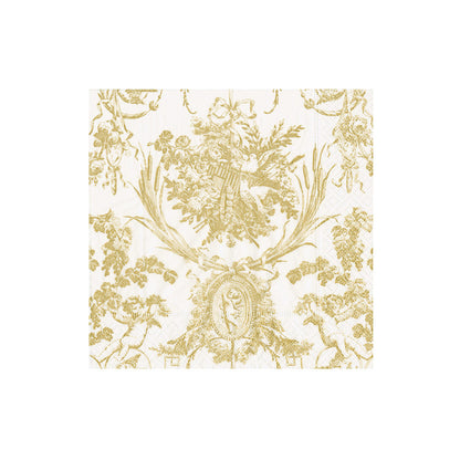 Napkin coffee Romantic toile gold