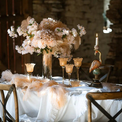 Telysholder tulipan aprikos 23 cm