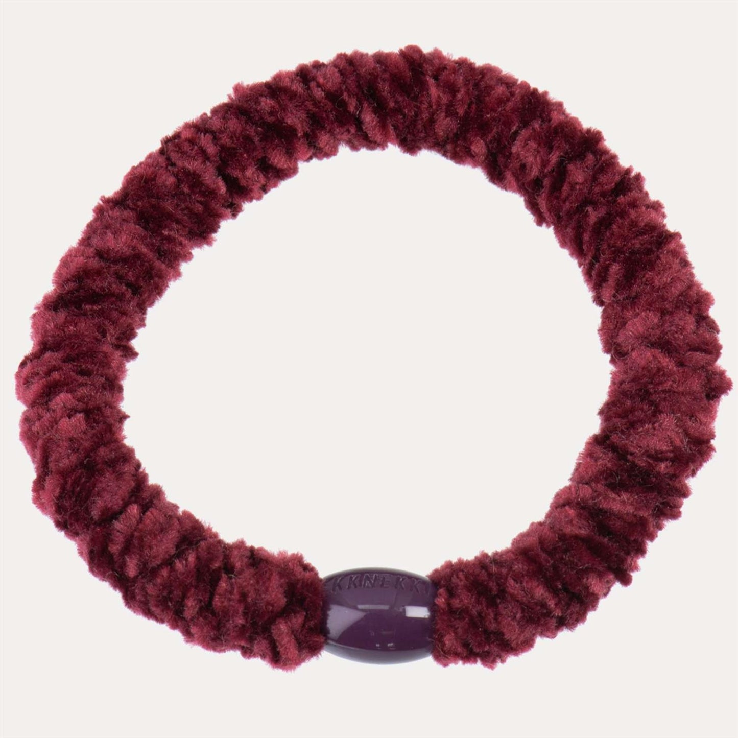 Kknekki hårstrikk Velvet Bordeaux