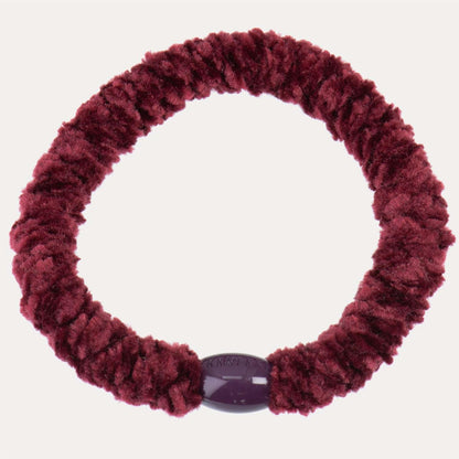 Kknekki hårstrikk Velvet Bordeaux