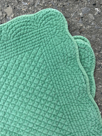 Spisebrikke velour Granny Smith Green