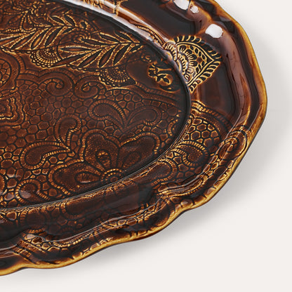 Serveringsfat ovalt 49x32 cm Coffee