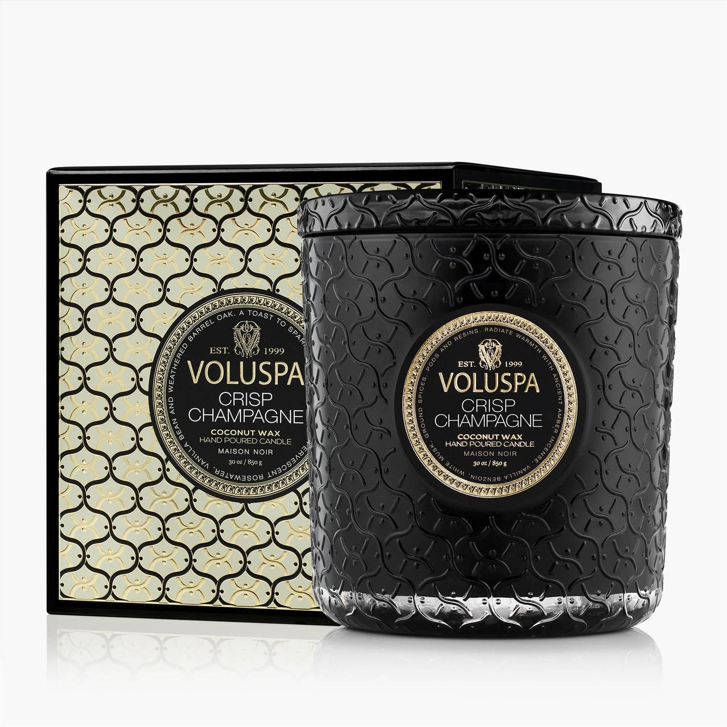 Crisp Champagne Boxed Luxe Jar Candle 80 timer