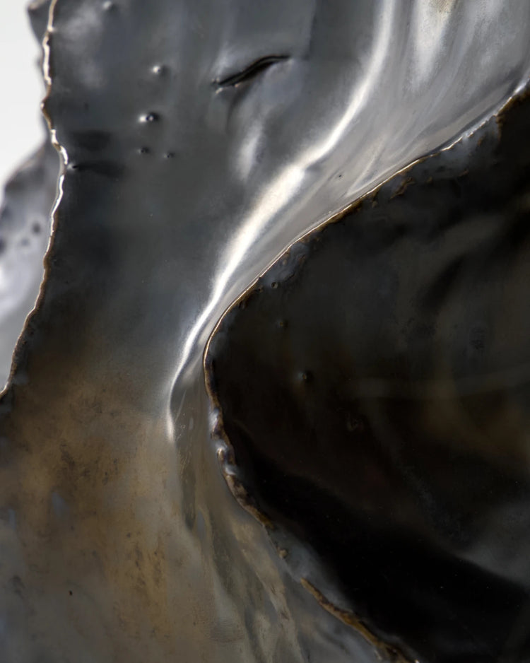 Waves Vase Antique metallic 25 cm