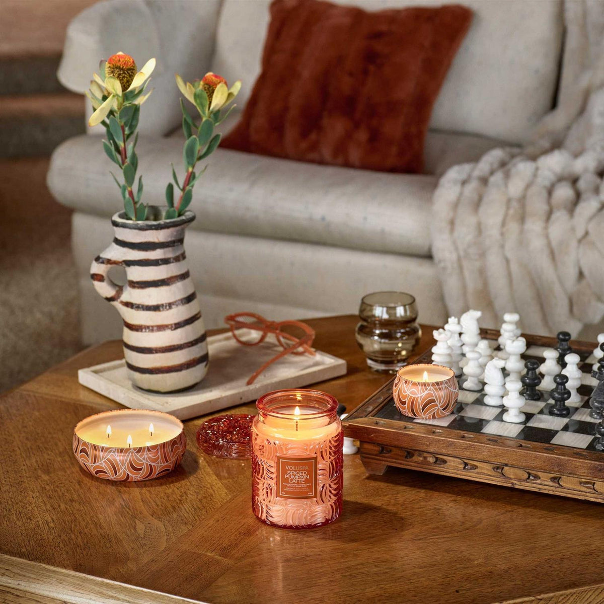 Spiced Pumpkin Latte 3-Wick Tin Candle 40 Hours