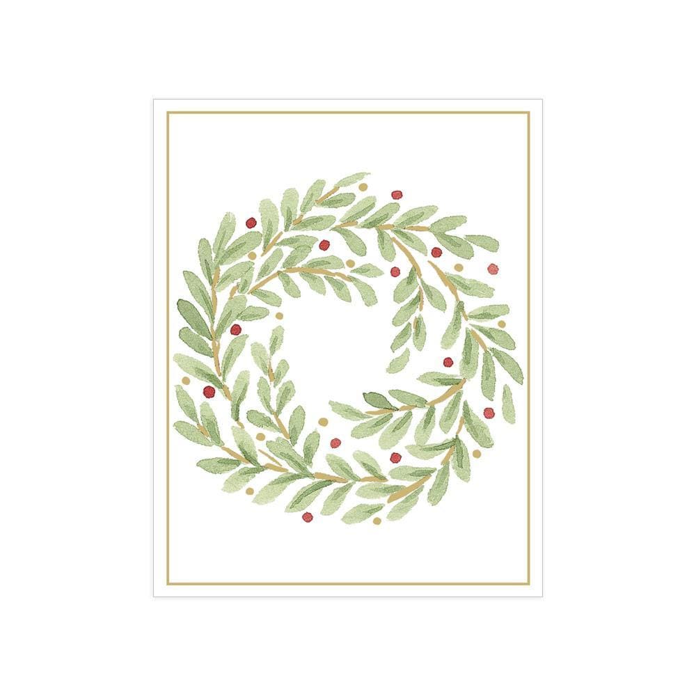 Lite kort Wreath Foil 4 stk