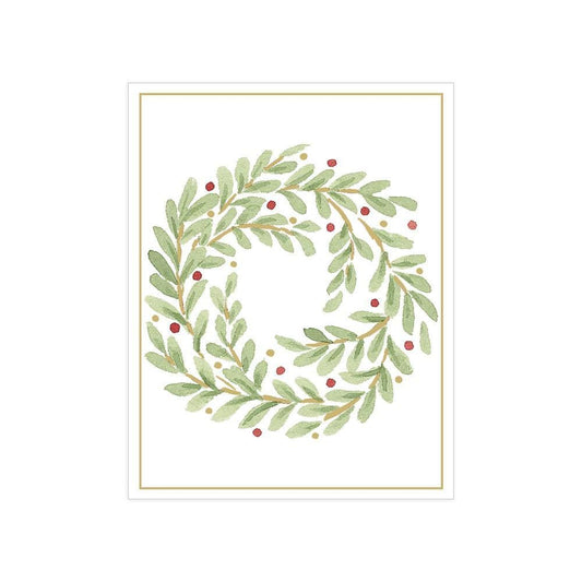 Lite kort Wreath Foil 4 stk