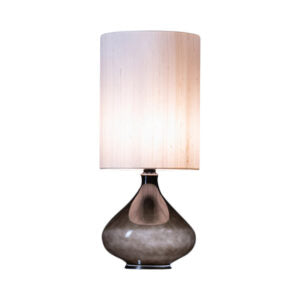 Flavia Table Lamp 70 cm Black Silk Beige Shade