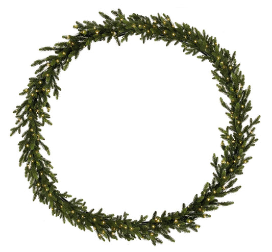 Wreath with 300 LED lights 120 cm
