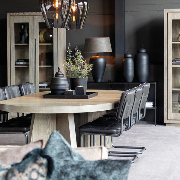 Trent dining table antique Grey Ø130 cm