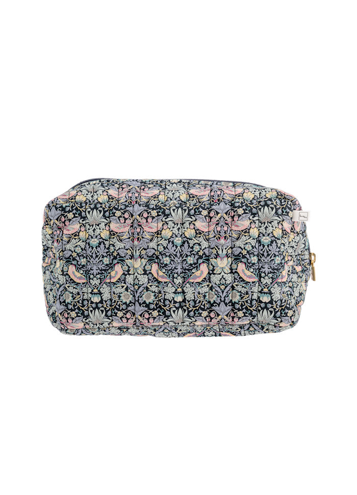 Toiletry Bag Square Liberty Strawberry Thief Black