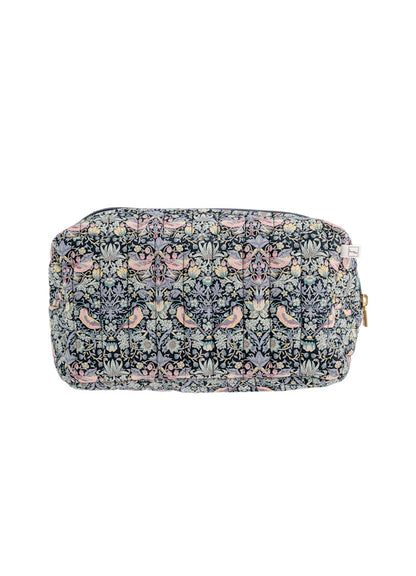 Toiletry Bag Square Liberty Strawberry Thief Black