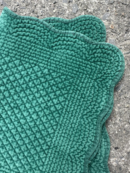 Spisebrikke velour Bright Green