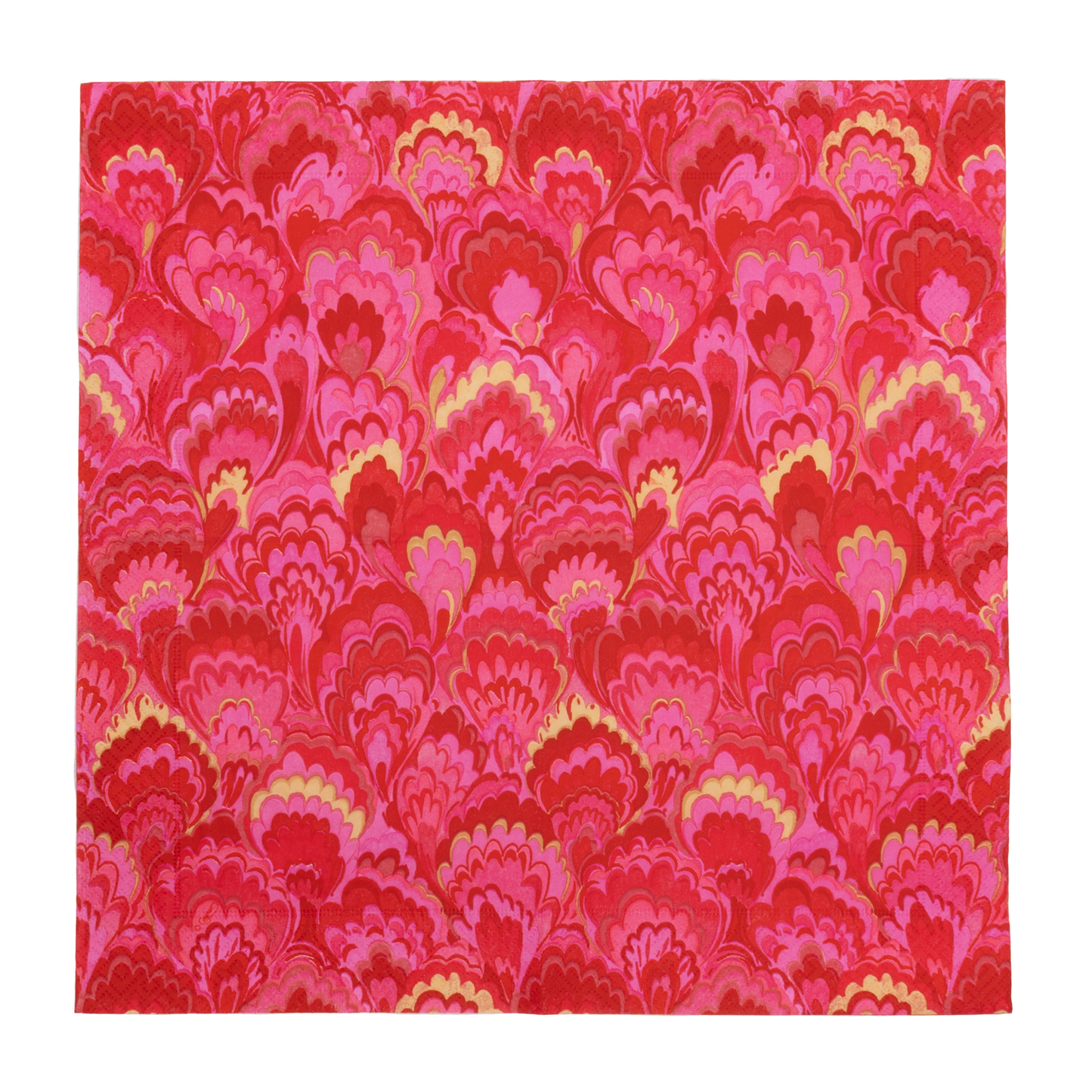 Serviett lunch Marbled Ceramica Red & Fuchsia