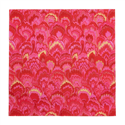 Serviett lunch Marbled Ceramica Red & Fuchsia